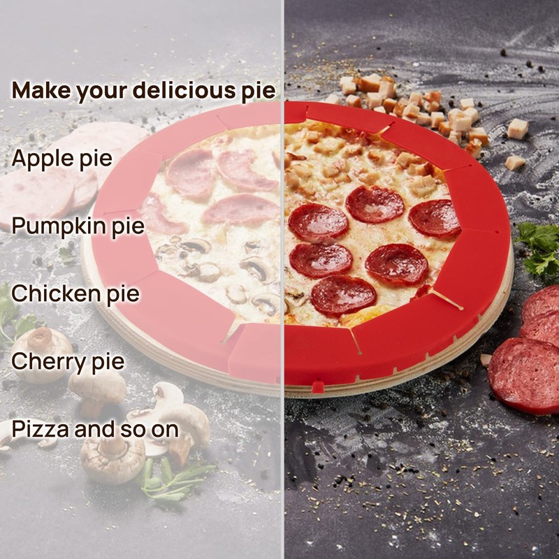 CARGEN Pie Crust Shield, Adjustable Covers for Edges of Red gallery