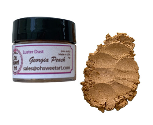 GEORGIA PEACH Luster Dust Food Fondant Color Cake Decorating Gum Paste 4g