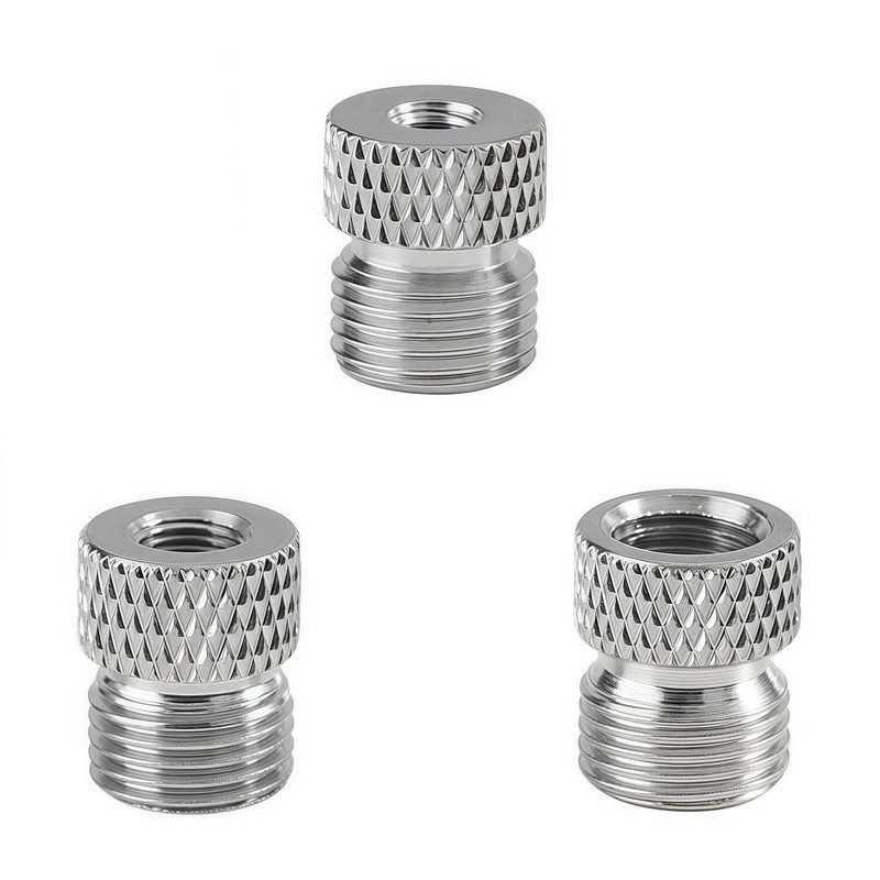 HUBEST Airbrush Adapter Kit (3-Piece Set) – 1/8″ BSP Male & KIT 1, Silver