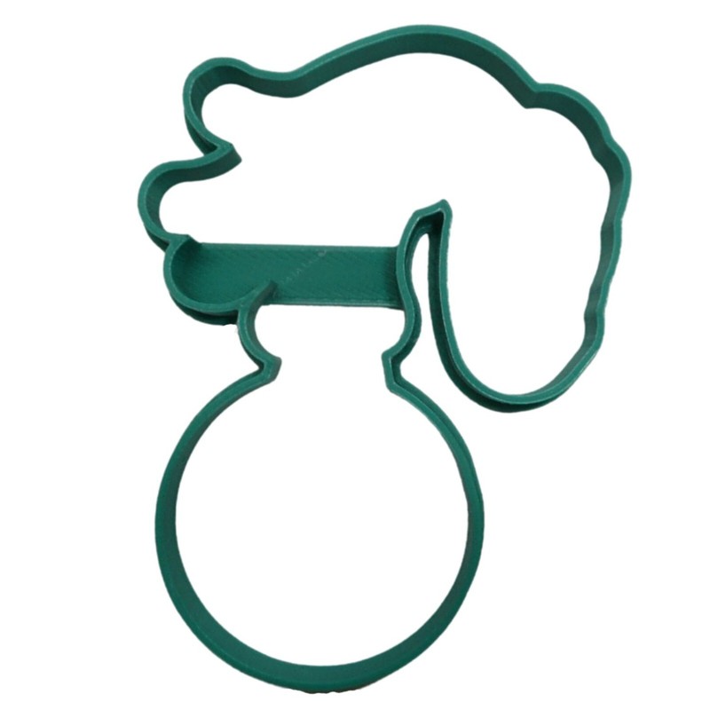 INSPIRED BY GRINCH THEME HAND HOLDING CHRISTMAS ORNAMENT COOKIE CUTTER PR5115