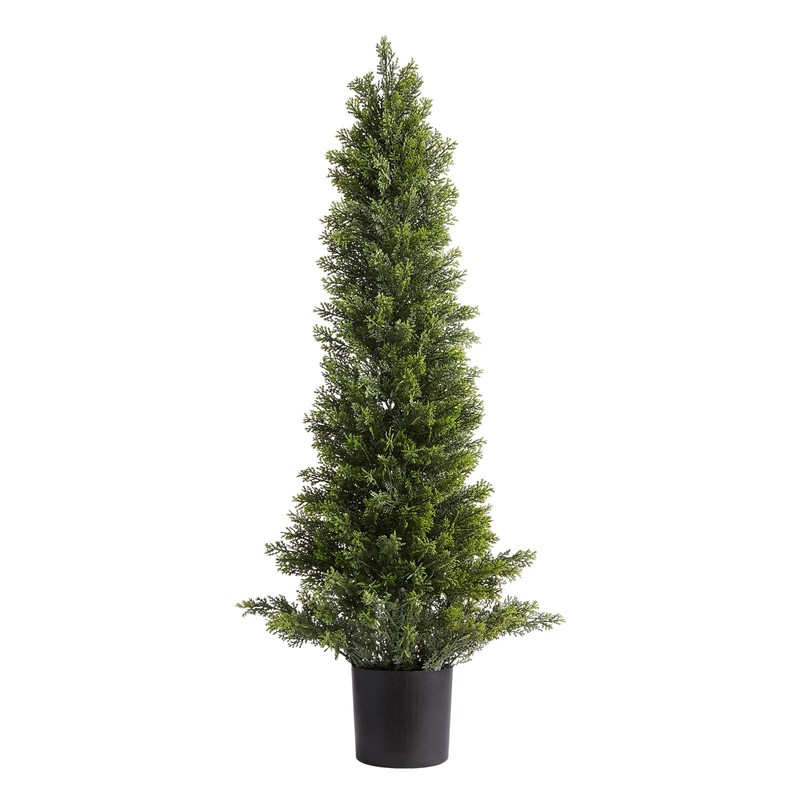 Vevor Artificial Cedar Topiary Trees 36 Inch 2 Set Faux Pine Shrubs Plants Fake gallery