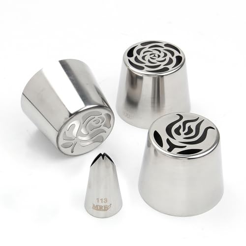 15 Pieces Extra Large Cake Decorating Russian Flower Piping Tips Set, 3 XXL gallery
