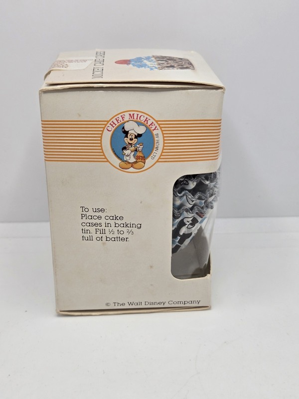 VTG Disney Chef Mickey Mouse Mini Cupcake Liners 80ct Hoan Baking Muffin Cases gallery