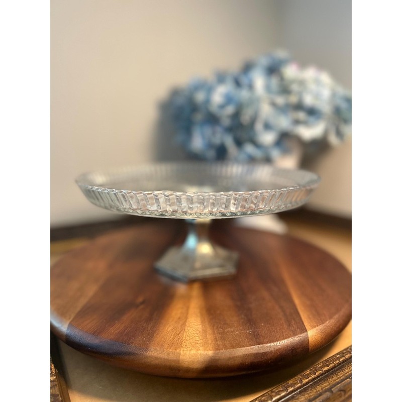 Silver & Crystal Cake Stand