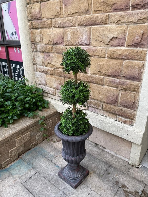 Artificial Boxwood Topiary Trees 2 Pack 3 Ft Outdoor UV Faux Plants Fake Season gallery