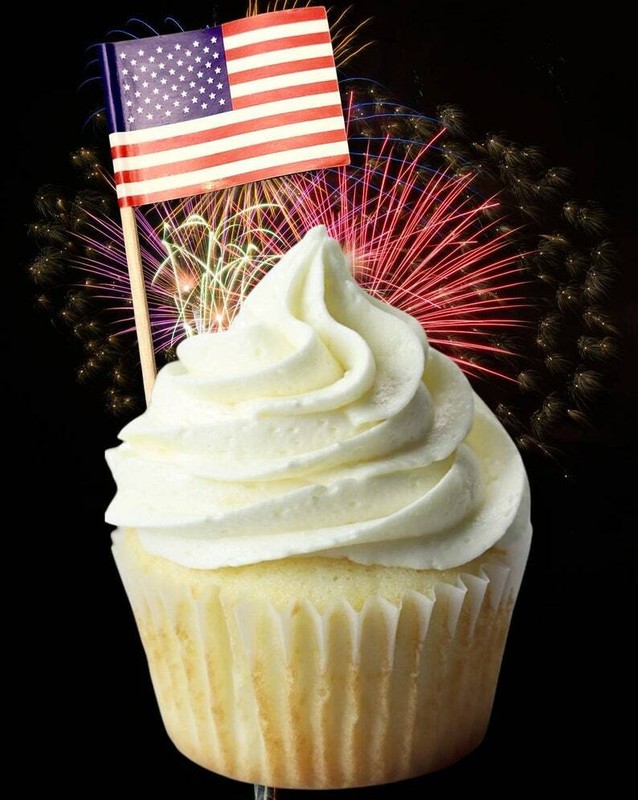 50 PCS USA Flags Cupcake Picks American Flags Cake Topper Bake Goods Decoration