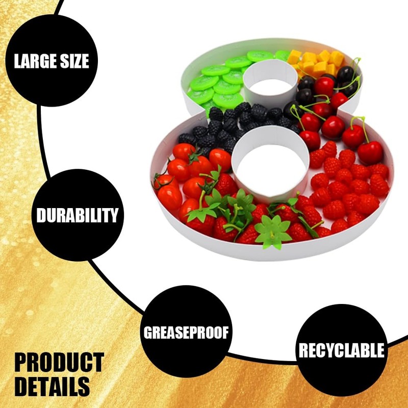 15 Large Fillable Cardboard Number Charcuterie Tray Paper Mache Sweet Cupcake... gallery