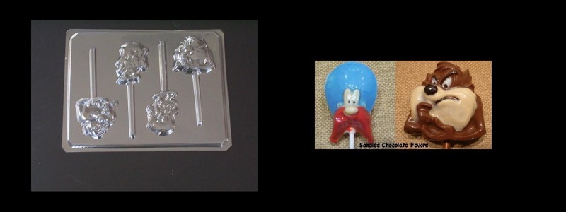 YOSEMITE SAM TAZ TASMANIAN DEVIL Chocolate Soap Candy Lollipop Mold