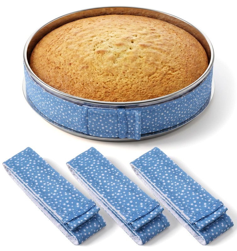 3 Pcs Cake Strips for Even Baking, Cake Strips Absorbent Thick Cotton gallery