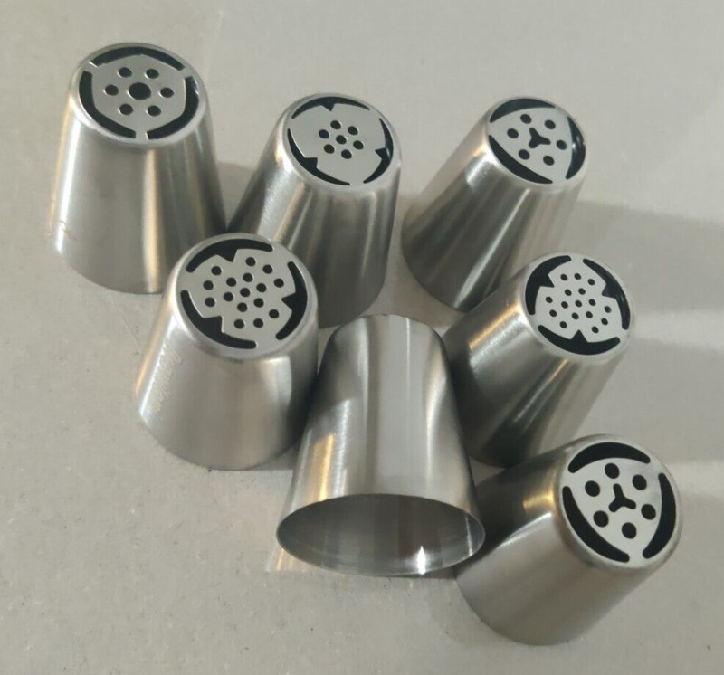 Cake Decorating Stainless Steel Piping Tips Set of 7 gallery