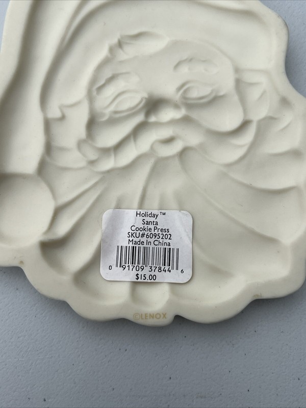 Vintage Lenox Holiday Santa Claus Cookie Press Excellent Condition gallery