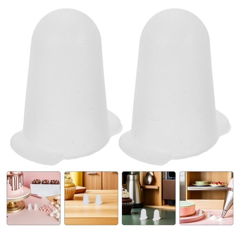 6 Pcs Cream Icing Piping Nozzle Tips Caps Frosting Bag Cake Protector