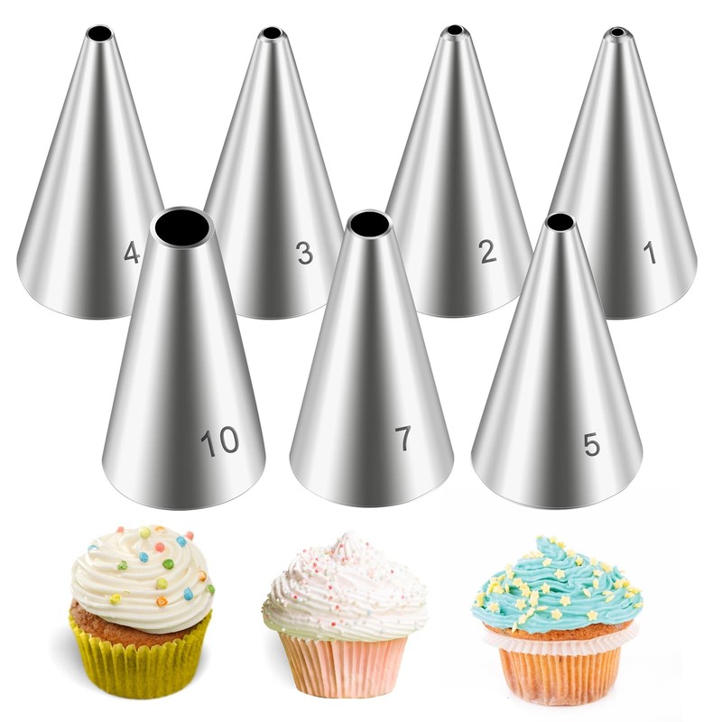 3-Piece Extra-Fine CAKE DECORATING TIPS SET C Meringue Icing Tips Piping Nozzles gallery