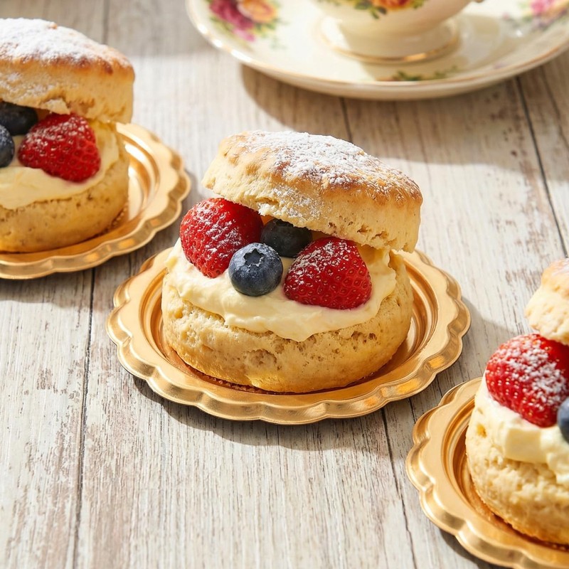 20 PCS Mini Golden Cake Plates Round Mousse Cupcake Board Circle Base Tray gallery