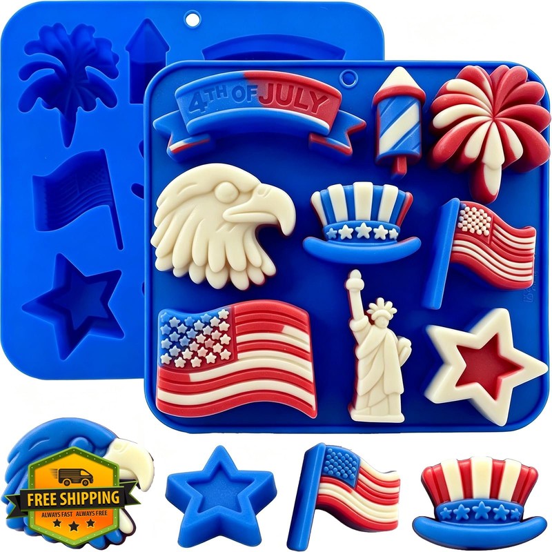 XBYzuzi chocolate molds 4th July