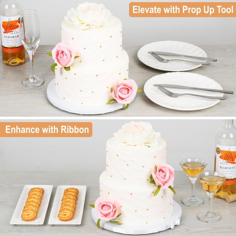 BOARDS+ Cake Drums 10 & 12 Inch (2 Sizes, 14 Pack Total) | 1/2" Thick CakeBoa... gallery
