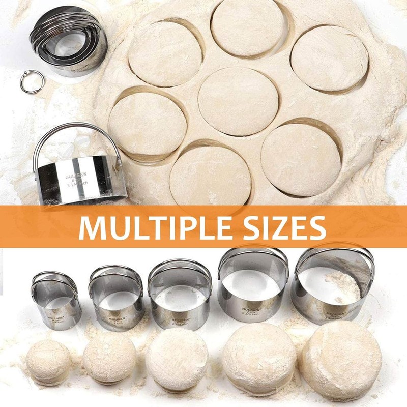 HULISEN Pastry Cutter, Dough Blender, 3 Cup Flour Sifter and Biscuit Cutter, Sta gallery