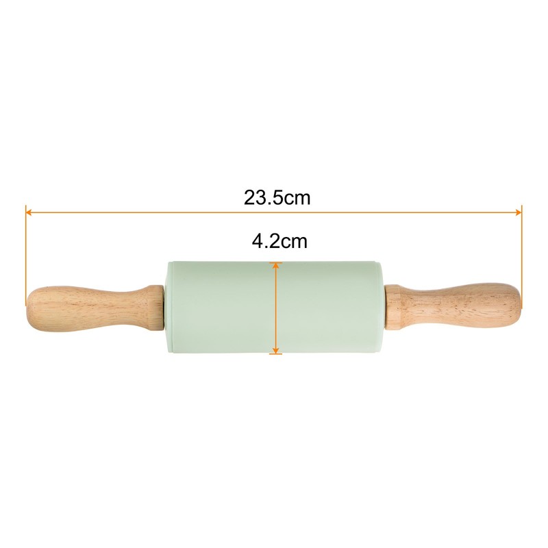 Silicone Rolling Pins for Baking 23.5cm x 4.2cm Light Green gallery