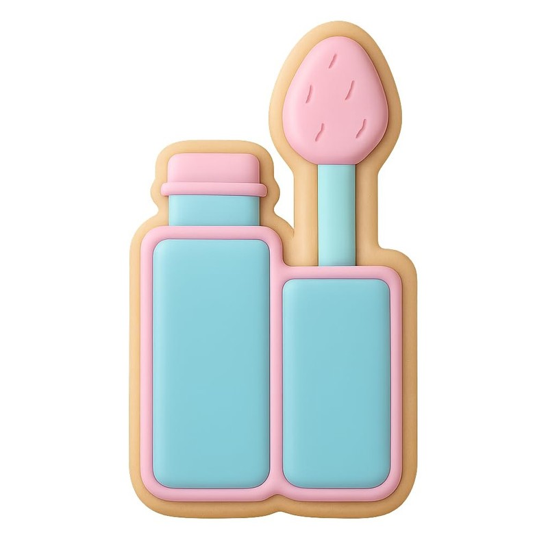 Frosted Lip Gloss Cookie Cutter & Stamp, Fondant & Clay - 2.2x4 gallery