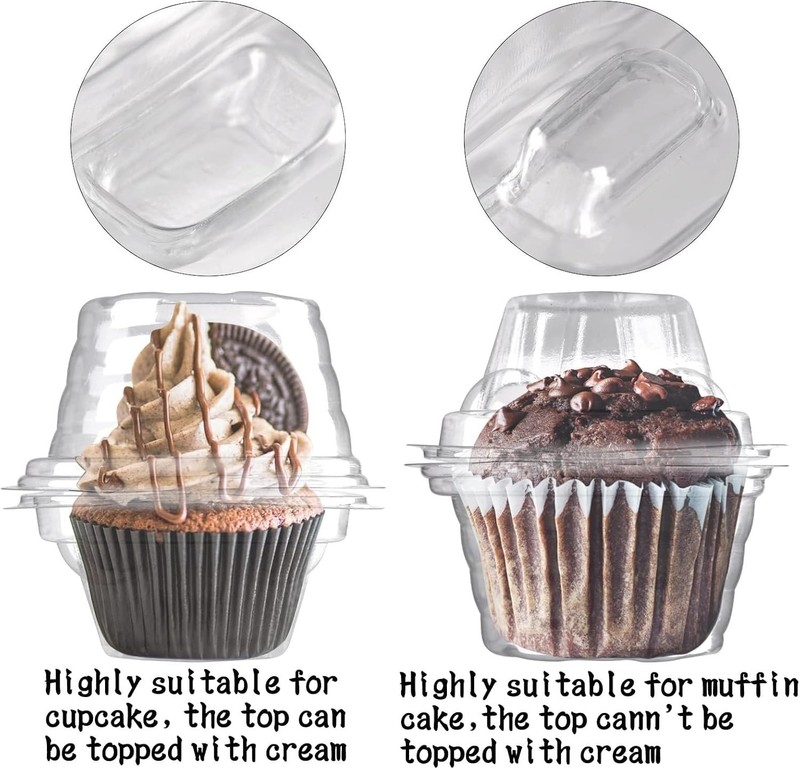 200 Pack Plastic Cupcake Containers | Stackable Design gallery