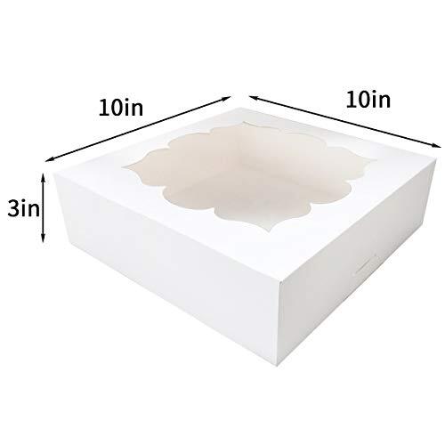 20 Pack Pie Boxes 10x10x3inch Bakery Boxes with Window Pastry Boxes for PiesC... gallery