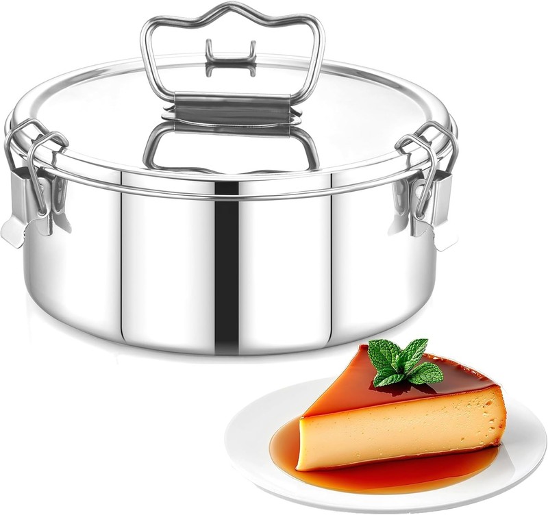 Molde Para De Flan Acero Inoxidable Stainless Flan Mold Capacidad 63 fl. oz NEW
