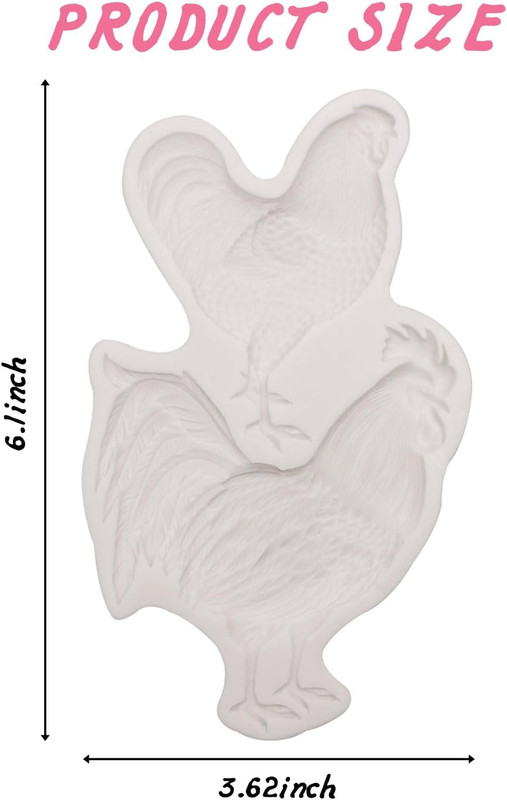 Rooster Hen Silicone Fondant Molds Farm Animal Chocolate Baking Molds for Cake D gallery