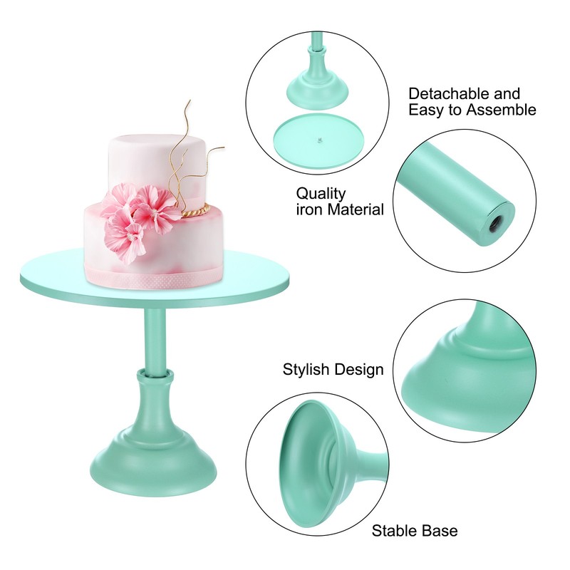 4pcs Metal Cake Stands 3/8/10/12 Inch Dessert Table Display Set, Green gallery