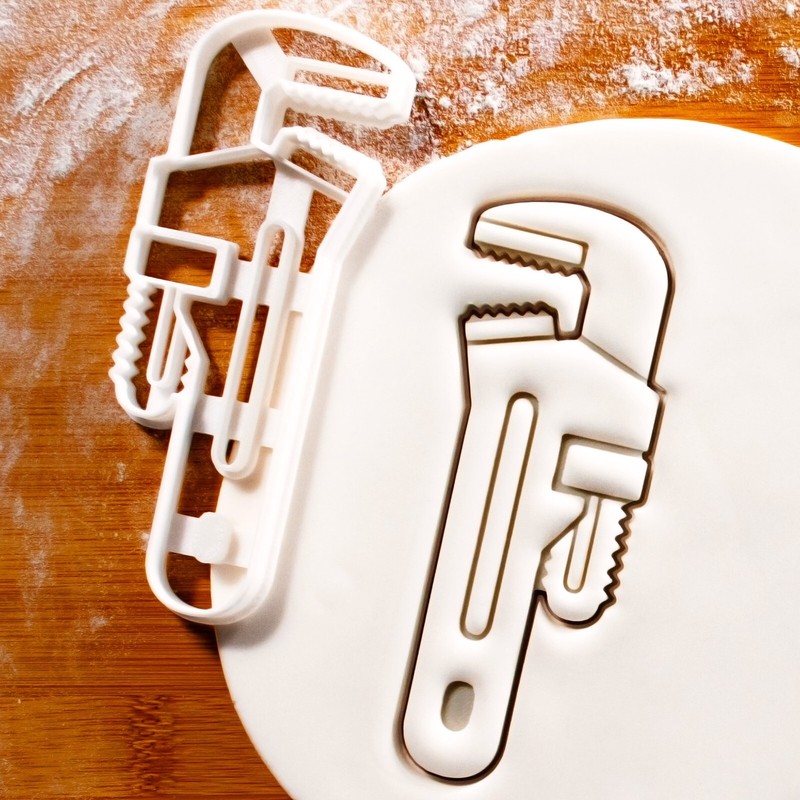 Plumber Wrench Cookie Cutter – plumbing tradesperson diy technician gift father
