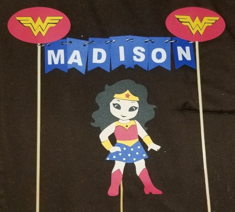 Wonder Woman Birthday Cake Party Superheros Decoration Madison