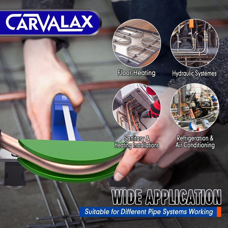 Carvalax 90 Ratcheting Tube Bender Kit - 7 Color-Coded Aluminum Heads For 1/4 gallery