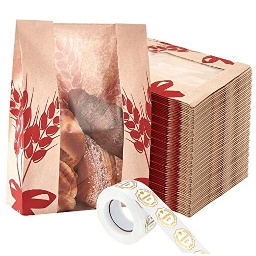 Pcs Kraft Paper Bread Bag for Homemade Bread Large Sourdough Loaf Bag with 200