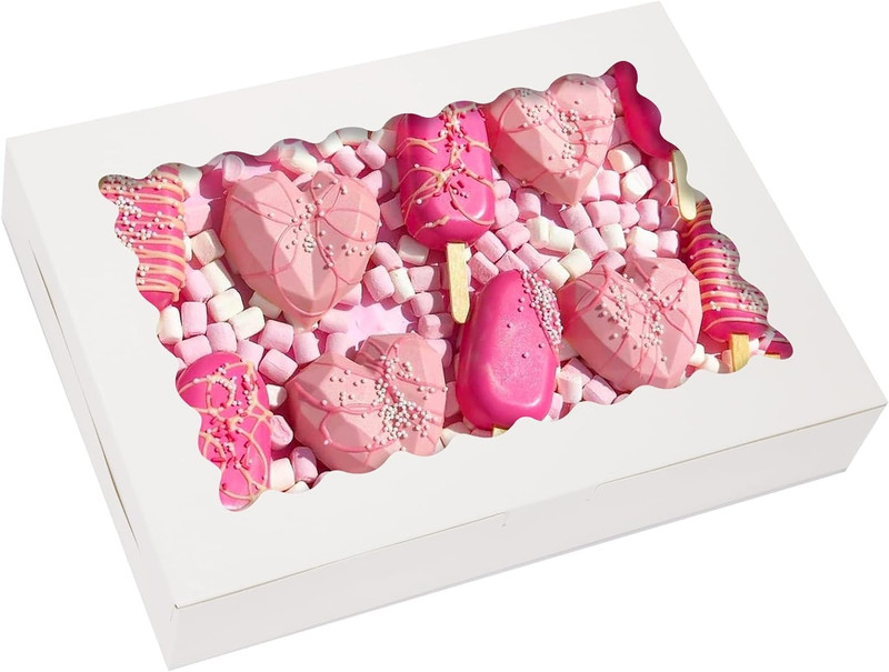 30Pcs Cookie Boxes, 14X10X2.5 Inch Large Bakery Boxes with Window for Treats,... gallery