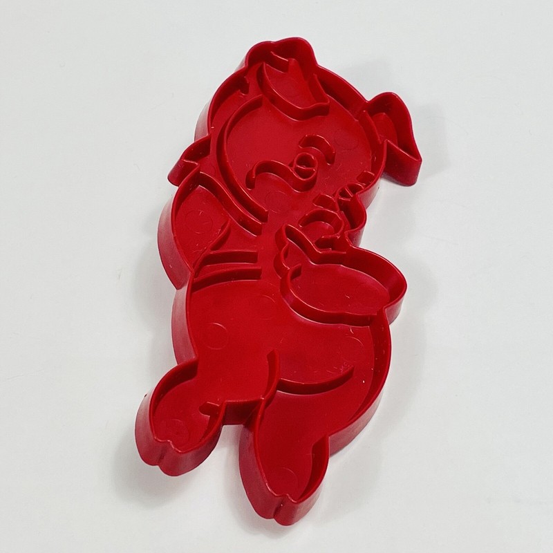 Porky Pig Red Plastic Tupperware Cookie Cutter Vtg