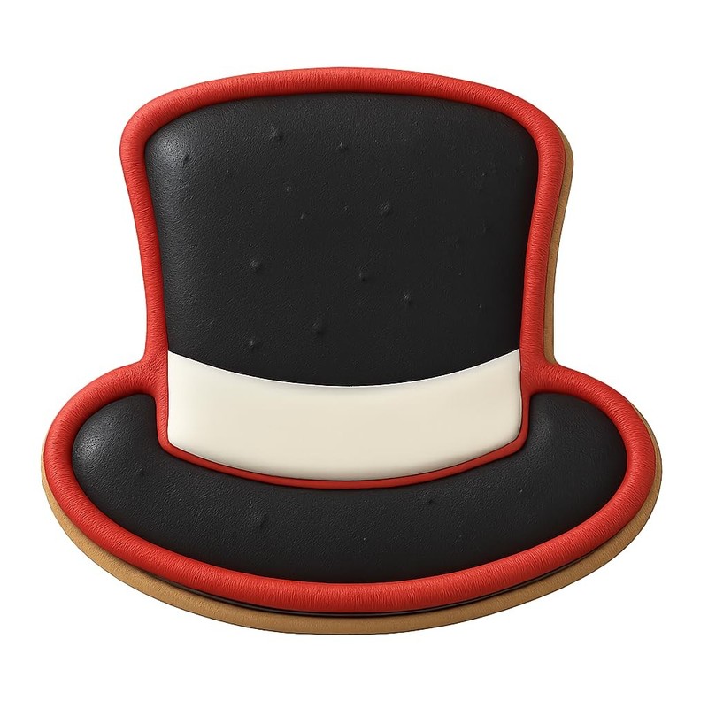 Top Hat Cookie Cutter & Stamp, Fondant & Clay Cutter - 4x3.7" gallery