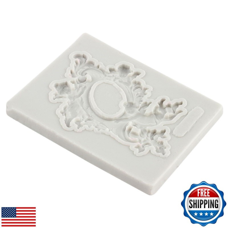 YANQINMS Angel Photo Frame Silicone Mold Baroque Angel Vintage Frame Fondant gallery