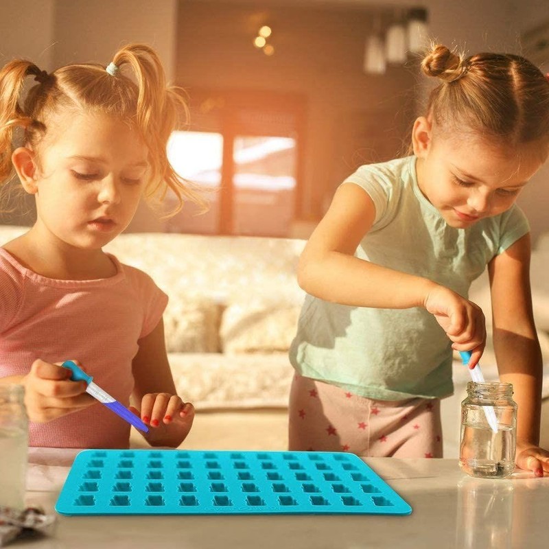 50 Grid Gummy Bear Silicone Mold with Dropper Candy Chocolate Baking Tool gallery