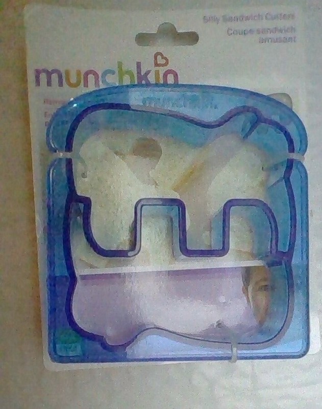 Munchkin Silly Sandwich Cookie Cutters Elephant Design Crustless Fun Design Kids