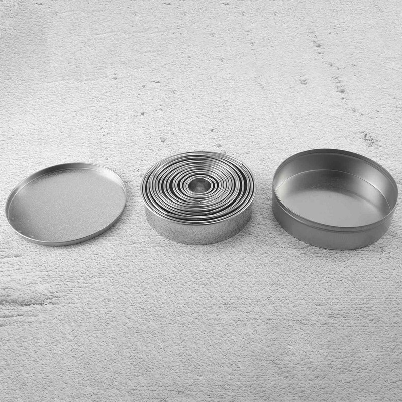 14Pcs/Set Round Cookie Biscuit Cutter Set Stainless Steel Mousse Cake Mold8910 gallery