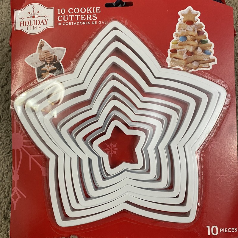 Holiday Time Cookie Cutter Star Tree 10 Sizes Stackable