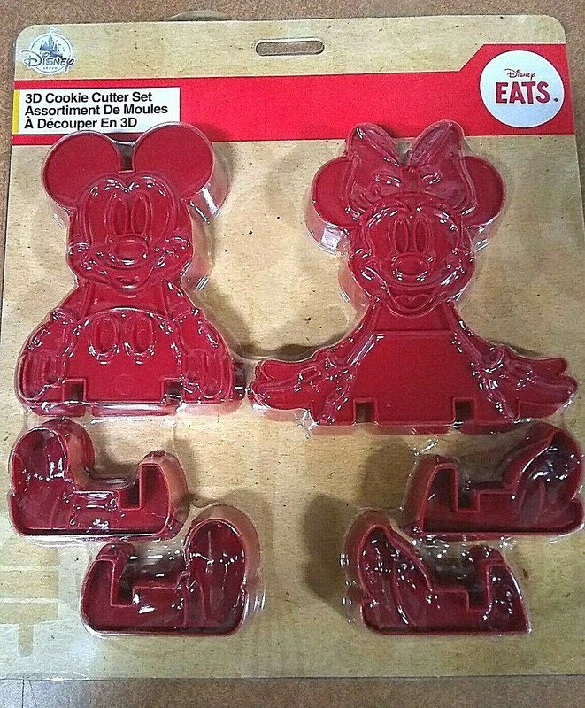 Disney Minnie Mouse Cookie Cutter Set 3D Eats Mickey Mouse Decorate Bake New
