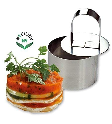 NewlineNY Stainless Steel Dessert Rings (12 Pcs) Round Square Rectangular App... gallery