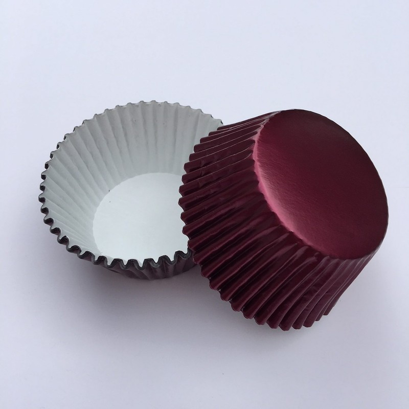 MINI Foil Cupcake Liners / Baking Cups – Burgundy 500 ct