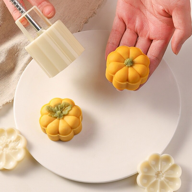 Hand-Pressure Moon Cake Mold Pumpkins Shape Cookie Stamps Mooncake Makers gallery
