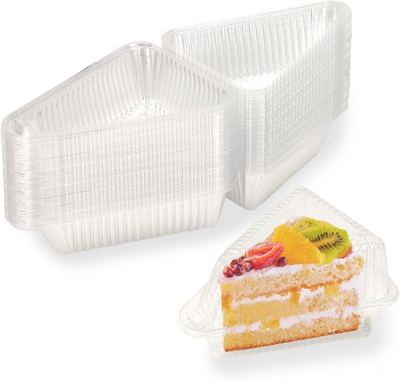 Stackable 50Pcs Disposable Cheesecake Containers - Elegant Take-Out Solution gallery