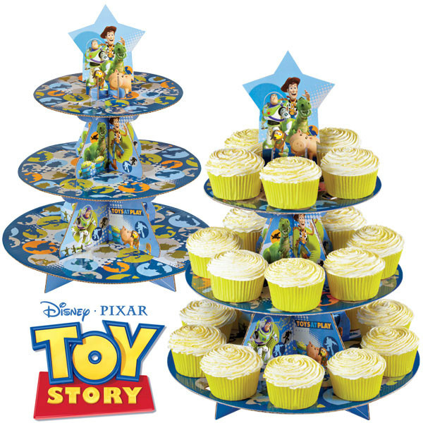 TOY STORY CUPCAKE STAND WILTON KIT 24 Baking Cups Child Birthday Party Pixar NEW