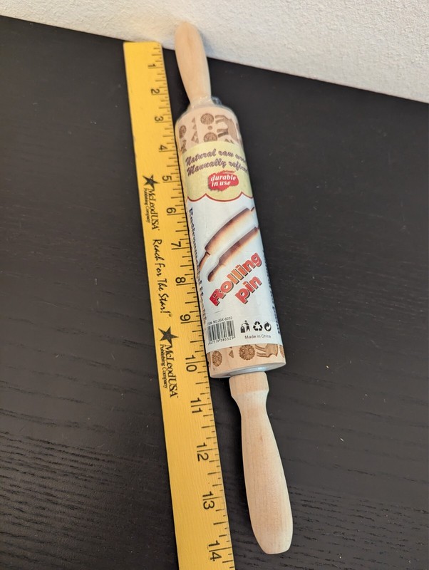 Christmas Rolling Pin Engraved Carved Wood Embossing Baking Deer Christmas NEW gallery