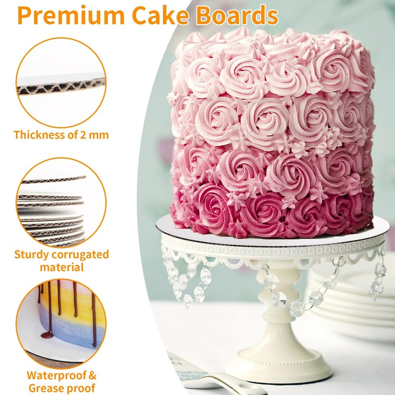 15PCS Cake Boards 10 inch Round， White Cake Board Rounds gallery