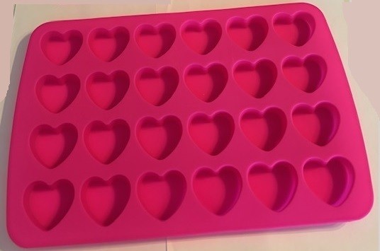 Lot of 2 Hearts Silicone Candy Molds 24-cav. heat resistant Valentine's Day gallery