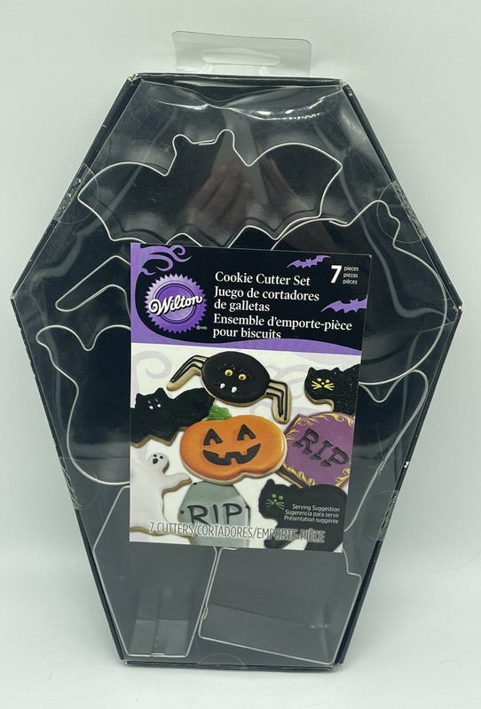 Wilton Halloween Cookie Cutter Set – Metal Bat Pumpkin Cat Spider NEW